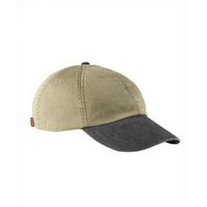 Adams 6-Panel Two-Tone Washed Pigment-Dyed Cap - Dark/All Khaki/Blue, Midnight