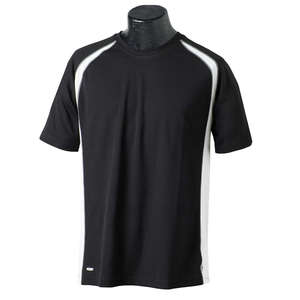 Alo Men's Short-Sleeve Colorblock T-Shirt - Dark/All Black/White/Gray, Mist