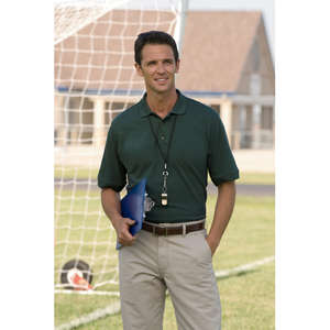 Harriton Men's Short-Sleeve Pique Polo - Dark/All