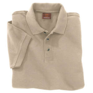 Harriton Men's Short-Sleeve Pique Polo - Dark/All Stone