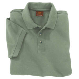 Harriton Men's Short-Sleeve Pique Polo - Dark/All Dill
