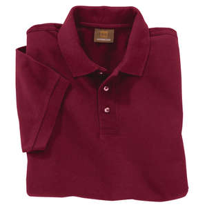 Harriton Men's Short-Sleeve Pique Polo - Dark/All Wine