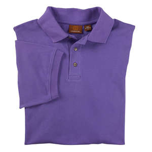 Harriton Men's Short-Sleeve Pique Polo - Dark/All Purple, Team