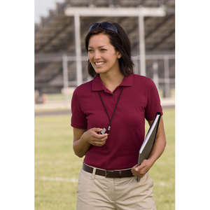 Harriton Women's Short-Sleeve Pique Polo - Dark/All 
