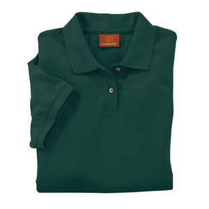 Harriton Women's Short-Sleeve Pique Polo - Dark/All Green, Hunter