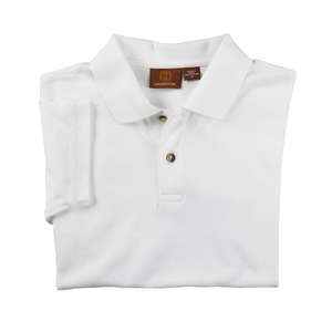 Harriton Youth Short-Sleeve Pique Polo - Dark/All White
