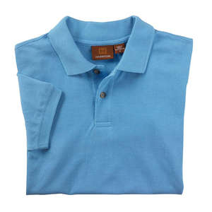 Harriton Youth Short-Sleeve Pique Polo - Dark/All Blue, Light College