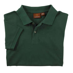 Harriton Youth Short-Sleeve Pique Polo - Dark/All Green, Hunter