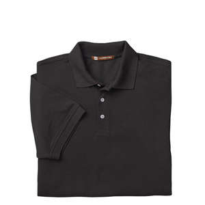 Harriton Men's Easy Blend Polo - Dark/All Black