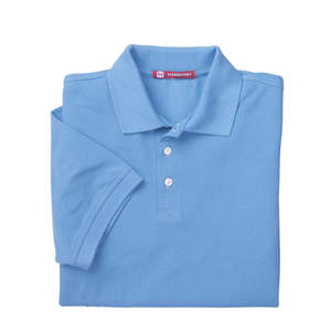 Harriton Men's Easy Blend Polo - Dark/All Blue, Light College