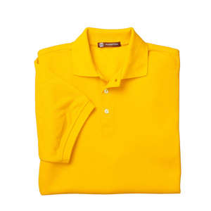 Harriton Men's Easy Blend Polo - Dark/All Yellow, Sunray