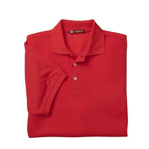 Harriton Men's Easy Blend Polo - Dark/All Red