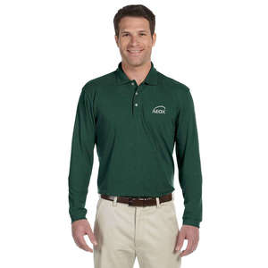 Custom Promotional Harriton Easy Blend Long-Sleeve Polo - Dark/All
