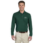 Customized Mens Golf & Polo Shirts - Harriton Easy Blend Long-Sleeve Polo - Dark/All