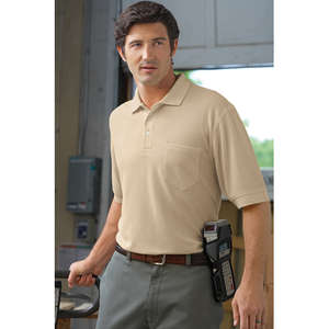 Harriton Easy Blend Polo with Pocket - Dark/All