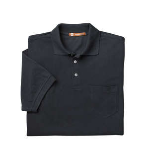Harriton Easy Blend Polo with Pocket - Dark/All Black