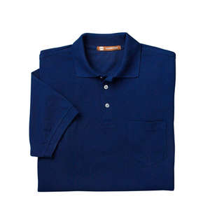 Harriton Easy Blend Polo with Pocket - Dark/All Blue, Navy