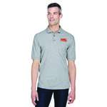 Logo Mens Golf & Polo Shirts - Harriton Easy Blend Polo with Pocket - Dark/All