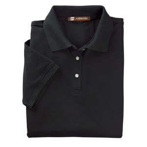 Harriton Women's Easy Blend Polo - Dark/All Black