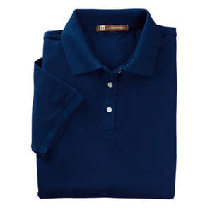 Harriton Women's Easy Blend Polo - Dark/All Blue, Navy