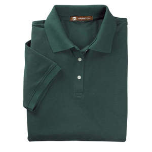 Harriton Women's Easy Blend Polo - Dark/All Green, Hunter