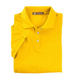 Harriton Women's Easy Blend Polo - Dark/All Yellow, Sunray