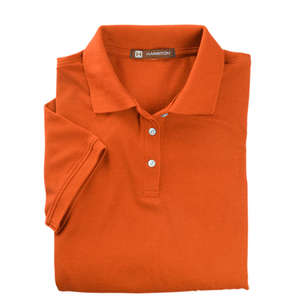 Harriton Women's Easy Blend Polo - Dark/All Orange, Team