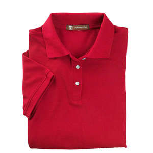 Harriton Women's Easy Blend Polo - Dark/All Red
