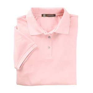 Harriton Women's Easy Blend Polo - Dark/All Pink, Blush