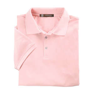 Harriton Youth Easy Blend Polo - Dark/All Pink, Blush