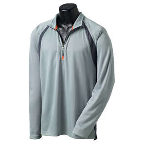 Alo Men's Long-Sleeve Half-Zip Pullover - Dark/All Gray/Slate/Orange