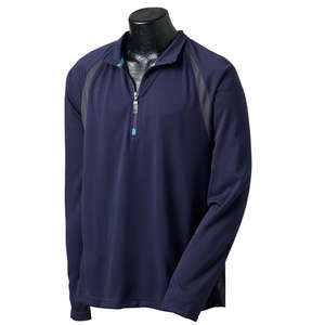 Alo Men's Long-Sleeve Half-Zip Pullover - Dark/All Blue, Navy/Slate/Pacific