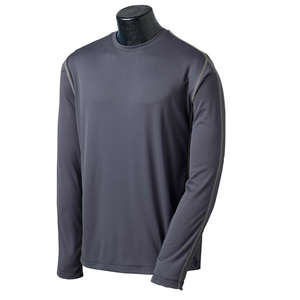 Alo Men's Long-Sleeve Edge T-Shirt - Dark/All Blue, Slate/Gray