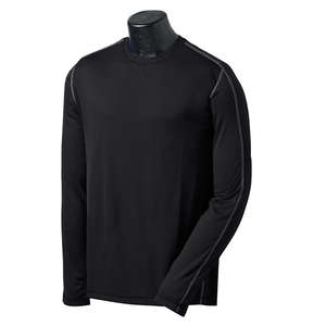 Alo Men's Long-Sleeve Edge T-Shirt - Dark/All Black/Gray, Slate