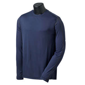 Alo Men's Long-Sleeve Edge T-Shirt - Dark/All Blue, Navy/Slate