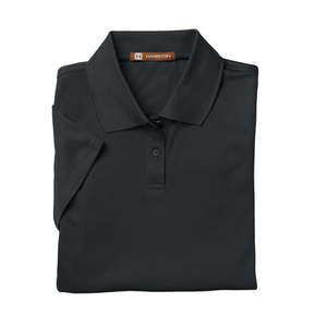 Harriton Women's Polytech Polo - Dark/All Black