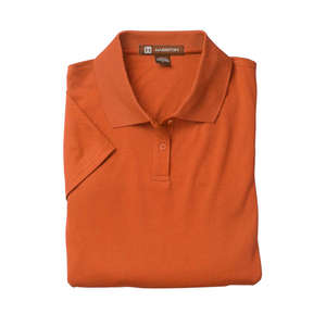 Harriton Women's Polytech Polo - Dark/All Orange, Team