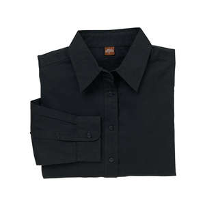 Harriton Women's Millennium Twill Shirt - Dark/All Black