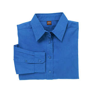 Harriton Women's Millennium Twill Shirt - Dark/All Blue, French