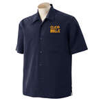 Promotional Men's Dress Shirts - Harriton Men's Barbados Textured Camp Shirt - Dark/All