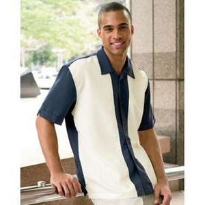 Harriton Men's Two-Tone Bahama Cord Camp Shirt - Dark/All 