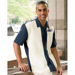 Personalized Men's Dress Shirts - Harriton Men's Two-Tone Bahama Cord Camp Shirt - Dark/All