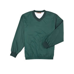 Harriton Athletic V-Neck Pullover Jacket - Dark/All Green, Dark