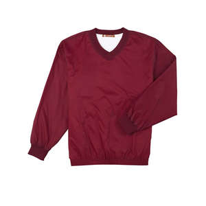 Harriton Athletic V-Neck Pullover Jacket - Dark/All Maroon