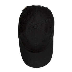 Harriton Youth Brushed Cotton Twill Baseball Cap - Dark/All Black