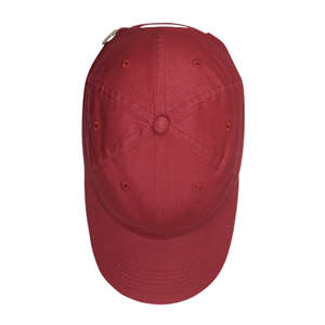 Harriton Youth Brushed Cotton Twill Baseball Cap - Dark/All Red