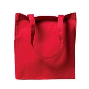 Harriton 8 oz. Canvas Tote - Dark/All Red/Red