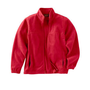 Harriton Youth Full-Zip Fleece - Dark/All Red
