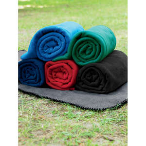 Custom Promotional Harriton Fleece Blanket - Dark/All