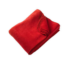 Harriton Fleece Blanket - Dark/All Red